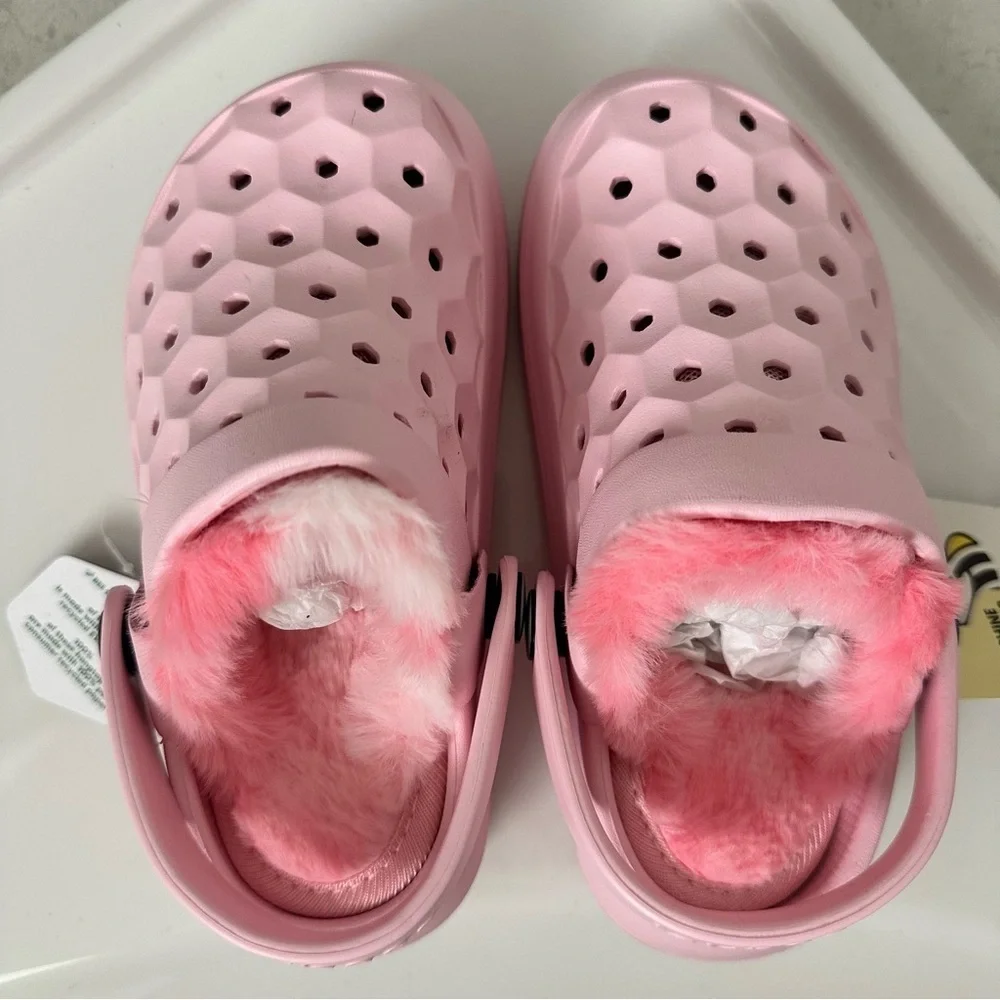 Joybees Varsity Lined Pink Clogs Size 8